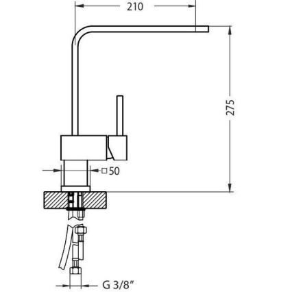 ALVEUS 1134830 - Torneira para lava-loiça LAGUNA 28,6 cm monarch cobre