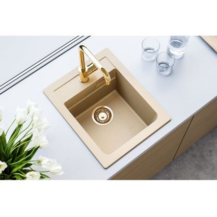 ALVEUS 1139769 - Lava-loiça de cozinha ATROX 50x40 cm granito/bege