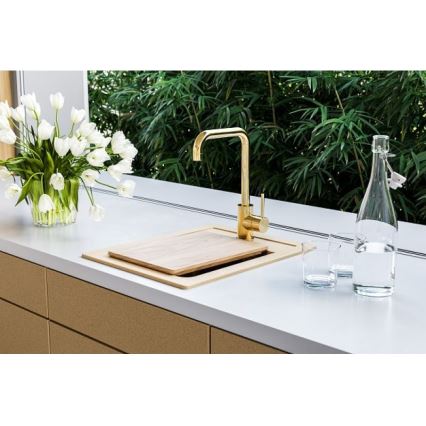 ALVEUS 1139769 - Lava-loiça de cozinha ATROX 50x40 cm granito/bege