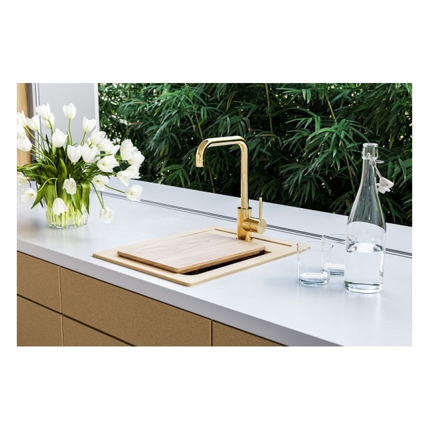 ALVEUS 1139769 - Lava-loiça de cozinha ATROX 50x40 cm granito/bege