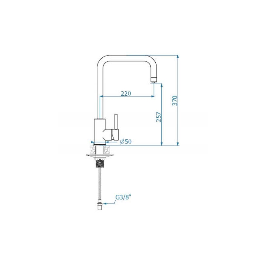 ALVEUS 1139811 - Torneira para lava-loiça DUAL 37 cm granito/bege
