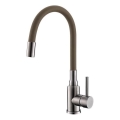 ALVEUS 1144428 - Torneira para lava-loiça com braço flexível MINTAS 34 cm latão/cromado brilhante/bege