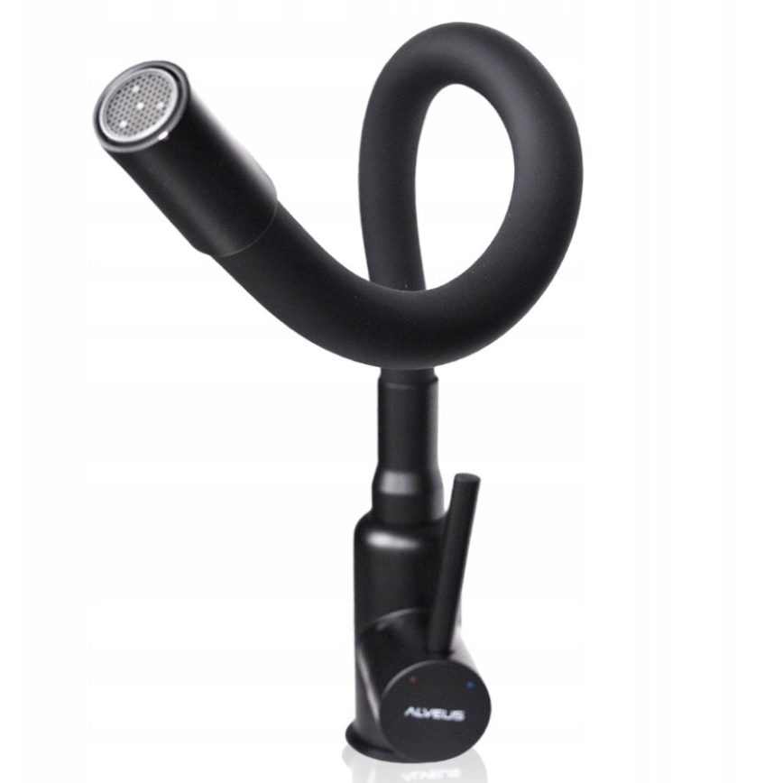 ALVEUS 1144433 - Torneira para lava-loiça com braço flexível MINTAS 34 cm latão/mate preto