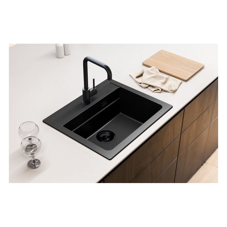 ALVEUS 1148162 - Lava-loiça de cozinha ATROX 59x50 cm granito/preto