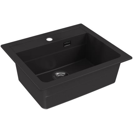 ALVEUS 1148162 - Lava-loiça de cozinha ATROX 59x50 cm granito/preto