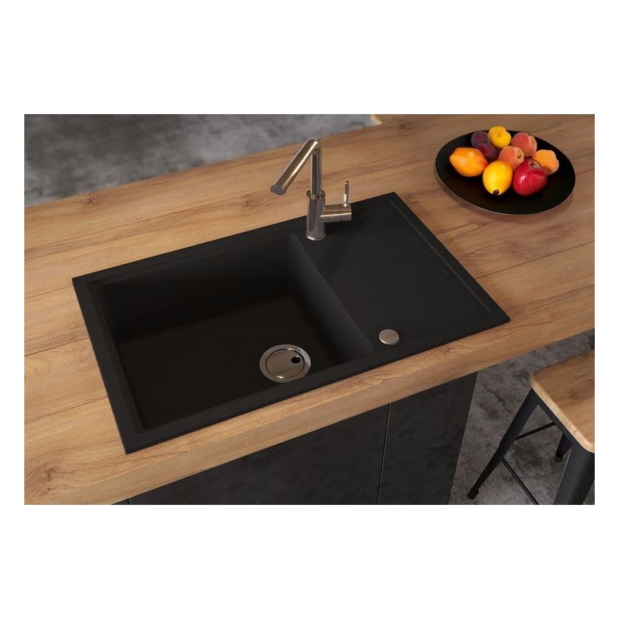 ALVEUS 1149117 - Lava-loiça de cozinha INTERMEZZO 78x48 cm granito/preto