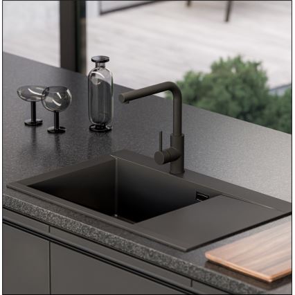 ALVEUS 1149304 - Lavatório de cozinha PURE 79x51,5 cm granito/preto