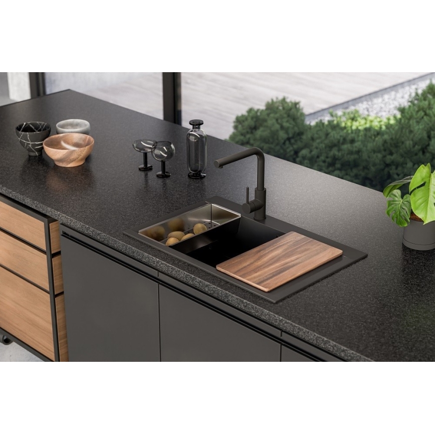 ALVEUS 1149304 - Lavatório de cozinha PURE 79x51,5 cm granito/preto