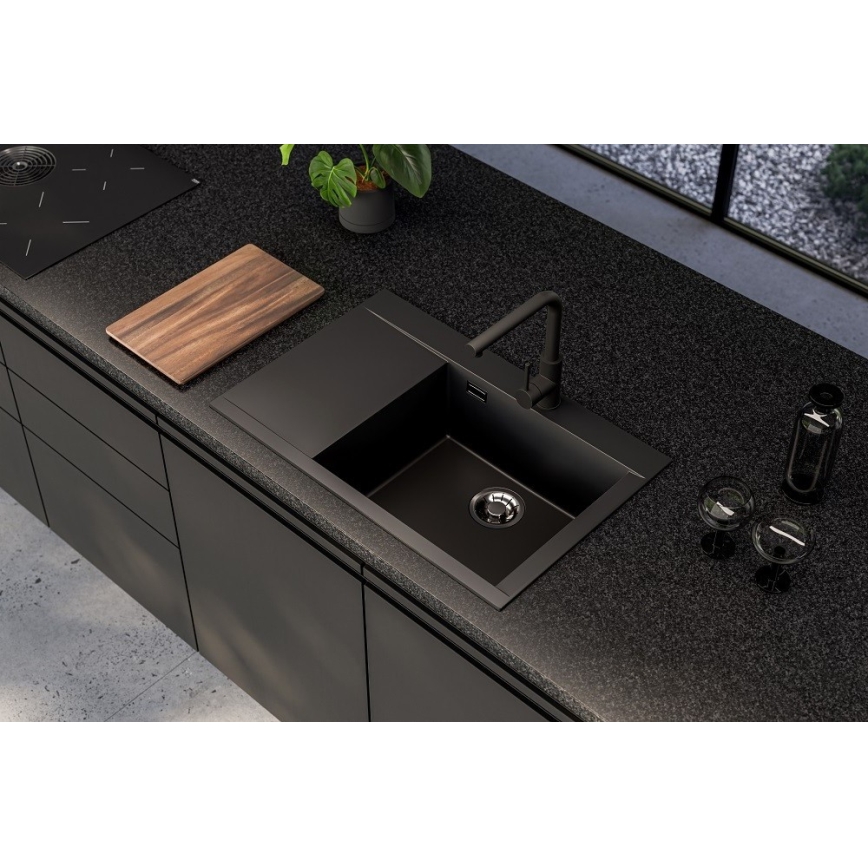 ALVEUS 1149503 - Cuba de cozinha PURE 79x51,5 cm granito/preto