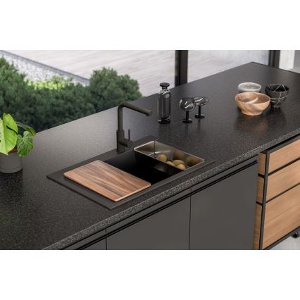 ALVEUS 1149503 - Cuba de cozinha PURE 79x51,5 cm granito/preto