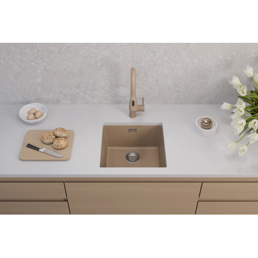 ALVEUS 1150047 - Pia de cozinha OMNI 45x45 cm granito/bege