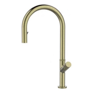 ALVEUS 1150776 - Torneira para lava-loiça SWAN 44,9 cm aço inoxidável/dourado
