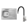 ALVEUS SETA24019 - Cuba de cozinha CLASSIC 80x60 cm + misturadora de cozinha com braço flexível MINTAS 34 cm inox/preto
