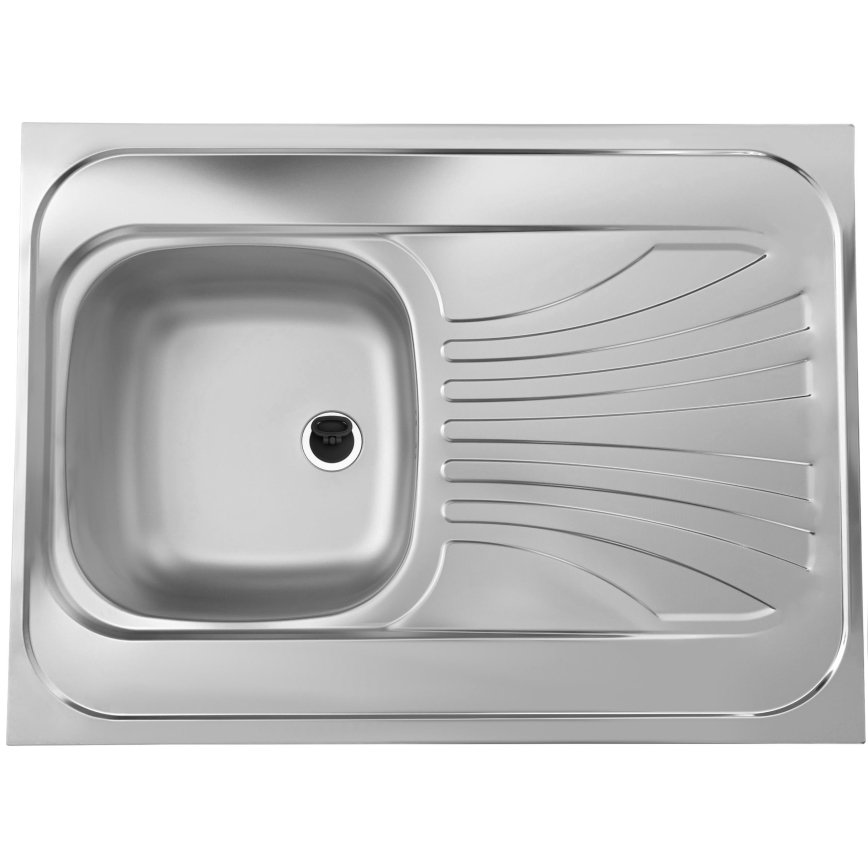 ALVEUS SETA24019 - Cuba de cozinha CLASSIC 80x60 cm + misturadora de cozinha com braço flexível MINTAS 34 cm inox/preto