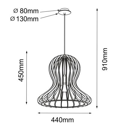 Amplex - Lustre pendente com fio 1xE27/20W/230V bege