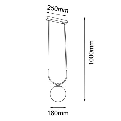 Amplex - Candelabro suspenso 1xE14/15W/230V preto
