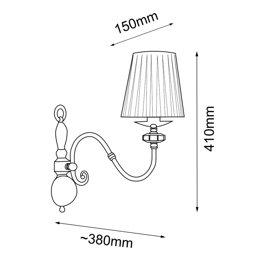 Amplex - Candeeiro de parede 1xE14/10W/230V