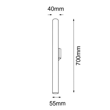 Amplex - Iluminação de parede 2xGU10-MR11/15W/230V branco/latão