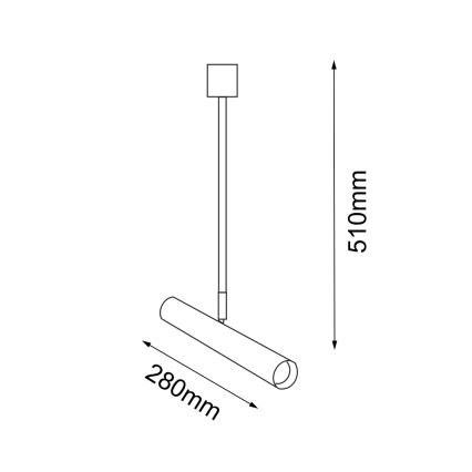 Amplex - Candelabro suspenso 1xGU10-MR11/15W/230V preto/latão