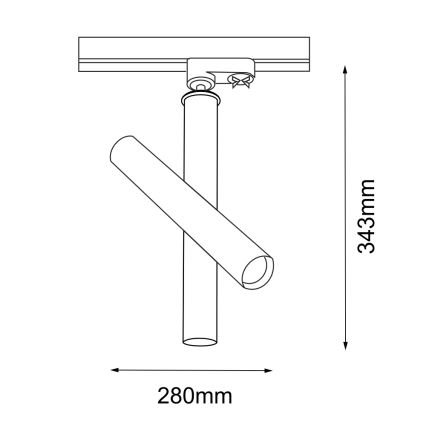 Amplex - Foco para sistema de carril 1xGU10-MR11/15W/230V branco/latão