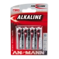 Ansmann 09629 LR6 AA VERMELHO - pilha alcalina de 4pcs 1,5V