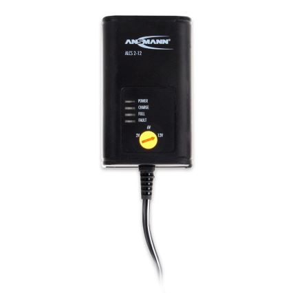 Ansmann 11496 - ALCS 2-12/0,4 - Carregador de pilhas 2-12V/1,2-40Ah