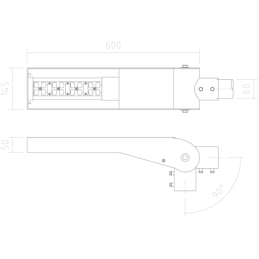 APLED - Candeeiro público LED FLEXIBO PREMIUM LED/19W/90-265V IP65 2700K
