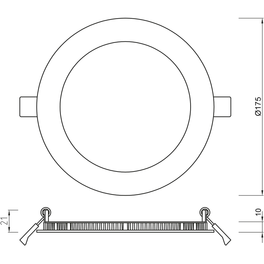 APLED - Foco de encastrar de casa de banho LED RONDO LED/12W/230V IP41 180 mm
