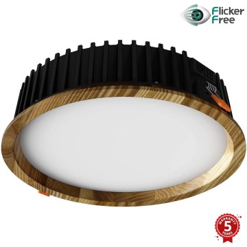 APLED - Foco de encastrar LED RONDO WOODLINE LED/18W/230V 3000K diâmetro 26 cm cinza madeira maciça