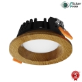 APLED - Foco de encastrar LED RONDO WOODLINE LED/3W/230V 3000K diâmetro 9 cm carvalho madeira maciça