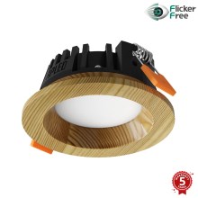 APLED - Foco de encastrar LED RONDO WOODLINE LED/3W/230V 3000K diâmetro 9 cm pinho madeira maciça