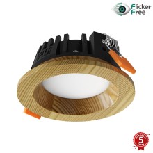 APLED - Foco de encastrar LED RONDO WOODLINE LED/3W/230V 4000K diâmetro 9 cm pinho madeira maciça