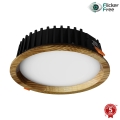 APLED - Foco de encastrar LED RONDO WOODLINE LED/6W/230V 3000K diâmetro 15 cm cinza madeira maciça