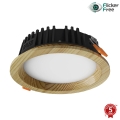 APLED - Foco de encastrar LED RONDO WOODLINE LED/6W/230V 4000K diâmetro 15 cm pinho madeira maciça