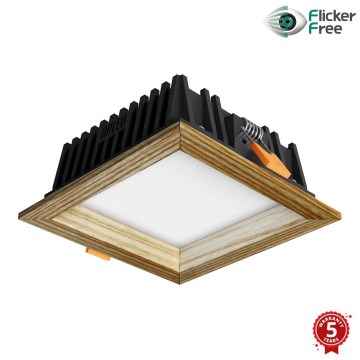 APLED - Foco de encastrar LED SQUARE WOODLINE LED/6W/230V 4000K 12x12 cm cinza madeira maciça