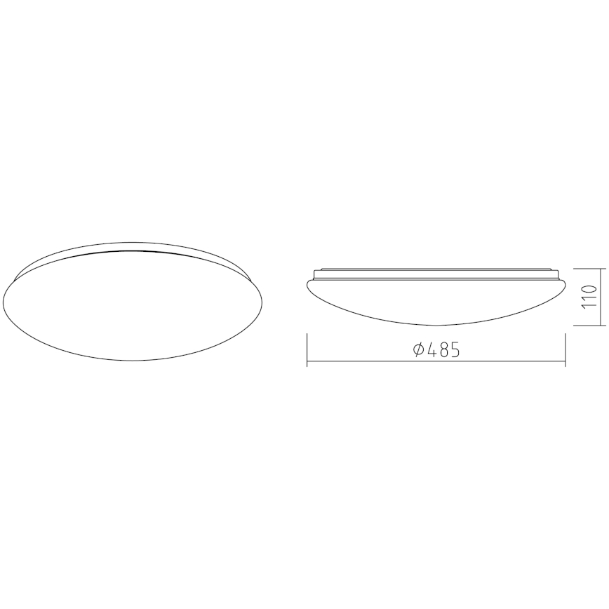 APLED - Iluminação de teto LED LENS P TRICOLOR LED/36W/230V IP41 2700 - 6500K 2520lm