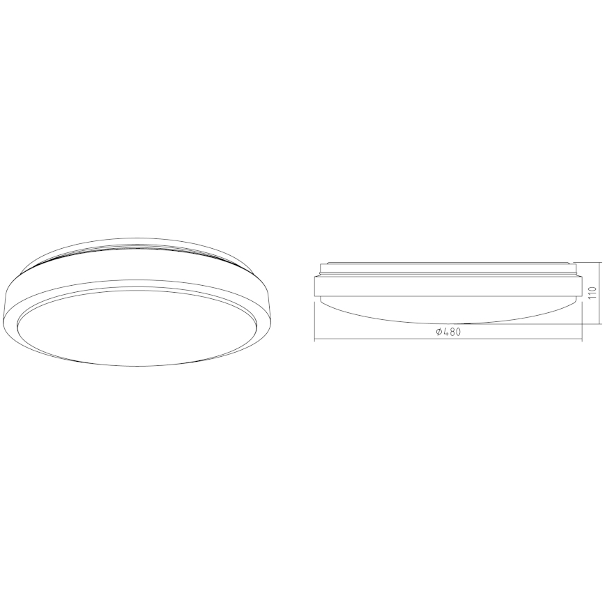 APLED - Iluminação de teto LED LENS PP TRICOLOR LED/36W/230V IP41 2700 - 6500K 2520lm