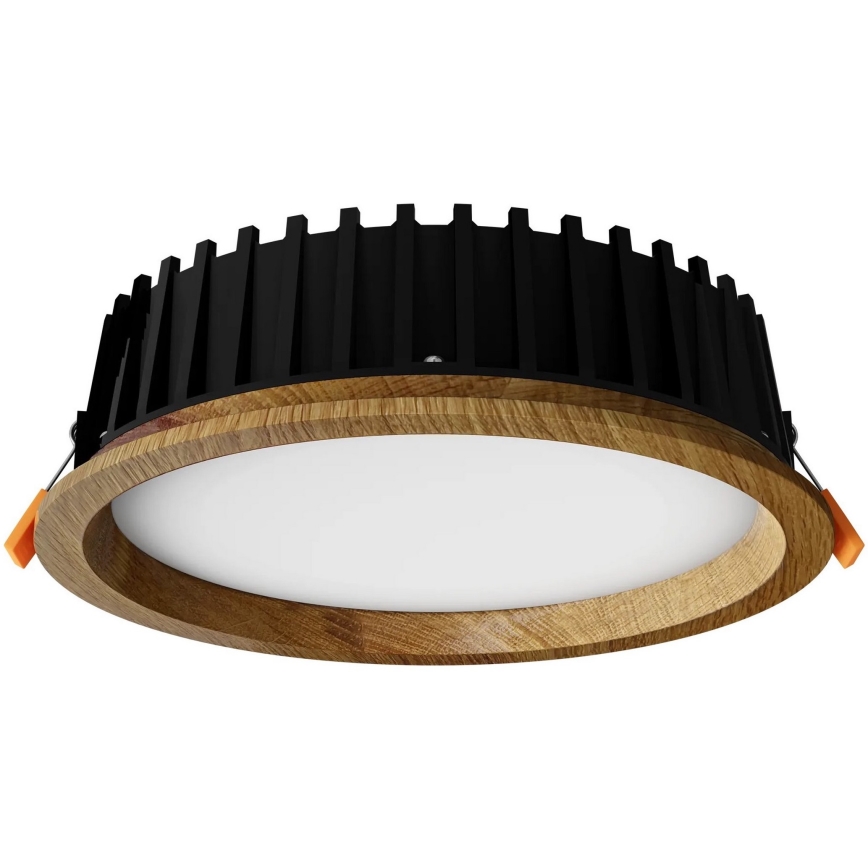 APLED - Foco de encastrar LED RONDO WOODLINE LED/12W/230V 3000K diâmetro 20 cm carvalho madeira maciça