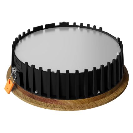 APLED - Foco de encastrar LED RONDO WOODLINE LED/12W/230V 3000K diâmetro 20 cm carvalho madeira maciça