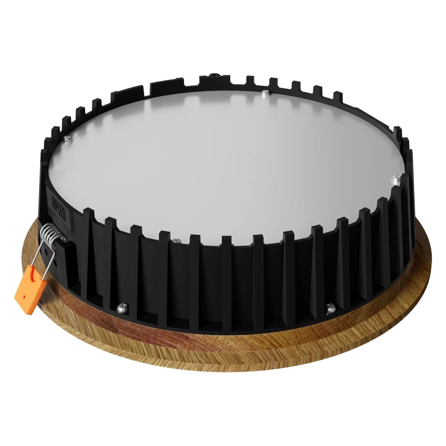 APLED - Foco de encastrar LED RONDO WOODLINE LED/12W/230V 3000K diâmetro 20 cm carvalho madeira maciça
