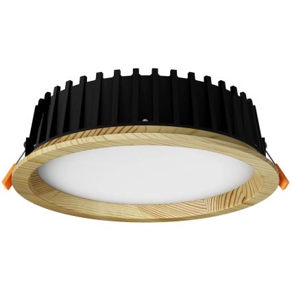 APLED - Foco de encastrar LED RONDO WOODLINE LED/12W/230V 3000K diâmetro 20 cm pinho madeira maciça