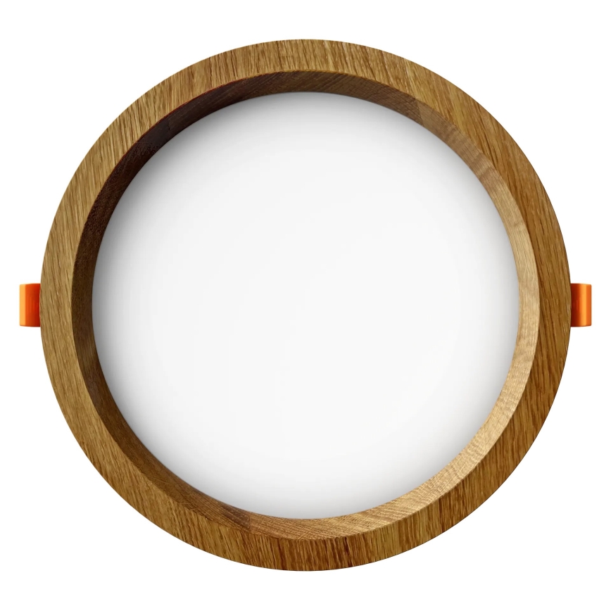 APLED - Foco de encastrar LED RONDO WOODLINE LED/12W/230V 4000K diâmetro 20 cm carvalho madeira maciça