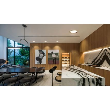 APLED - Foco de encastrar LED RONDO WOODLINE LED/18W/230V 3000K diâmetro 26 cm carvalho madeira maciça