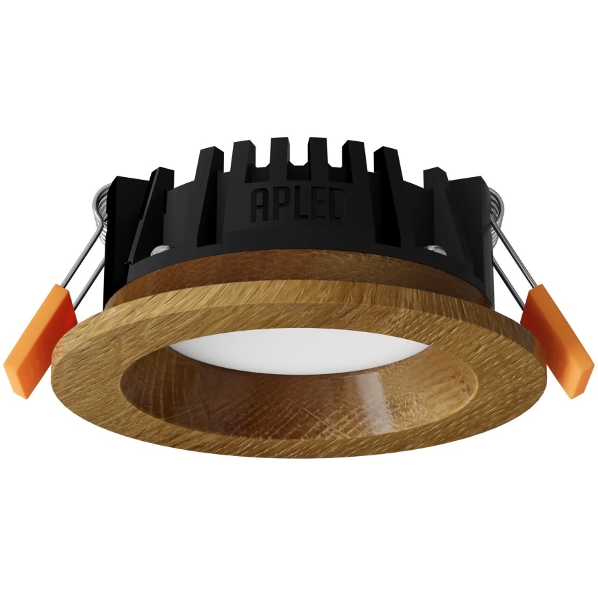 APLED - Foco de encastrar LED RONDO WOODLINE LED/3W/230V 3000K diâmetro 9 cm carvalho madeira maciça
