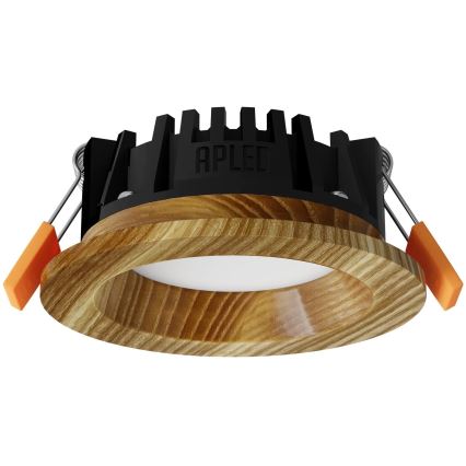 APLED - Foco de encastrar LED RONDO WOODLINE LED/3W/230V 3000K diâmetro 9 cm cinza madeira maciça