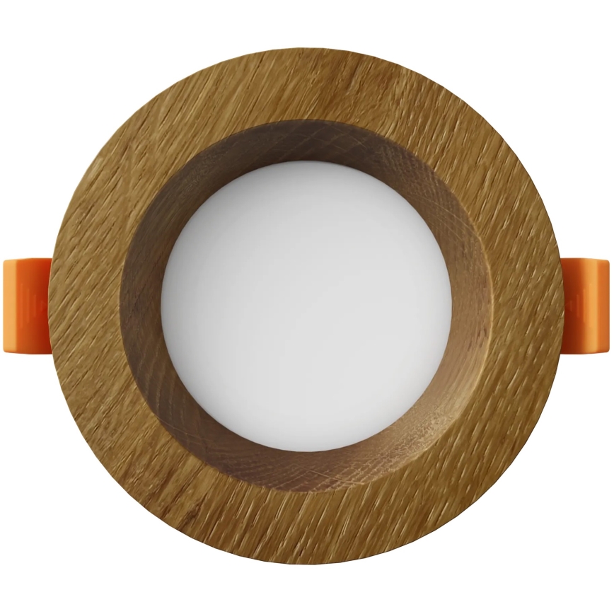 APLED - Foco de encastrar LED RONDO WOODLINE LED/3W/230V 4000K diâmetro 9 cm carvalho madeira maciça