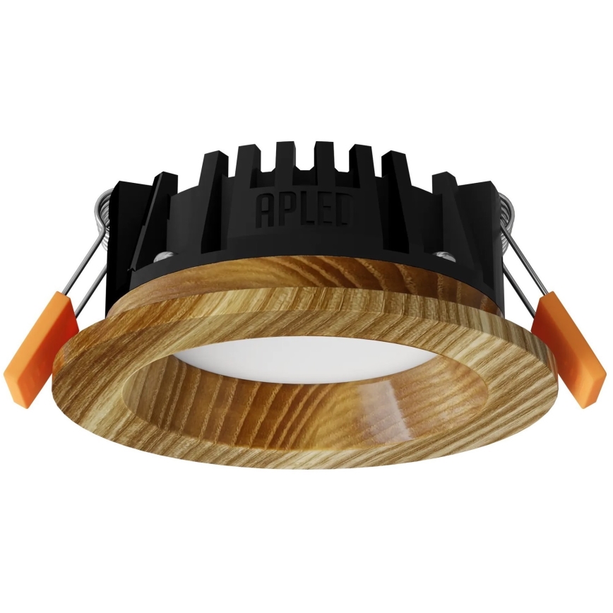 APLED - Foco de encastrar LED RONDO WOODLINE LED/3W/230V 4000K diâmetro 9 cm cinza madeira maciça