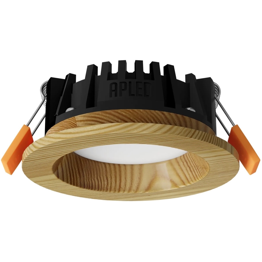 APLED - Foco de encastrar LED RONDO WOODLINE LED/3W/230V 4000K diâmetro 9 cm pinho madeira maciça