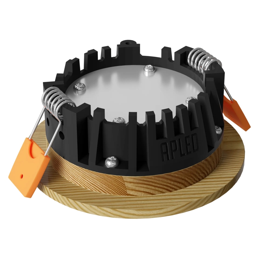 APLED - Foco de encastrar LED RONDO WOODLINE LED/3W/230V 4000K diâmetro 9 cm pinho madeira maciça