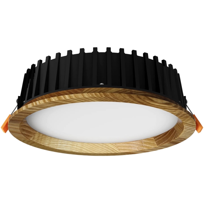 APLED - Foco de encastrar LED RONDO WOODLINE LED/6W/230V 3000K diâmetro 15 cm cinza madeira maciça